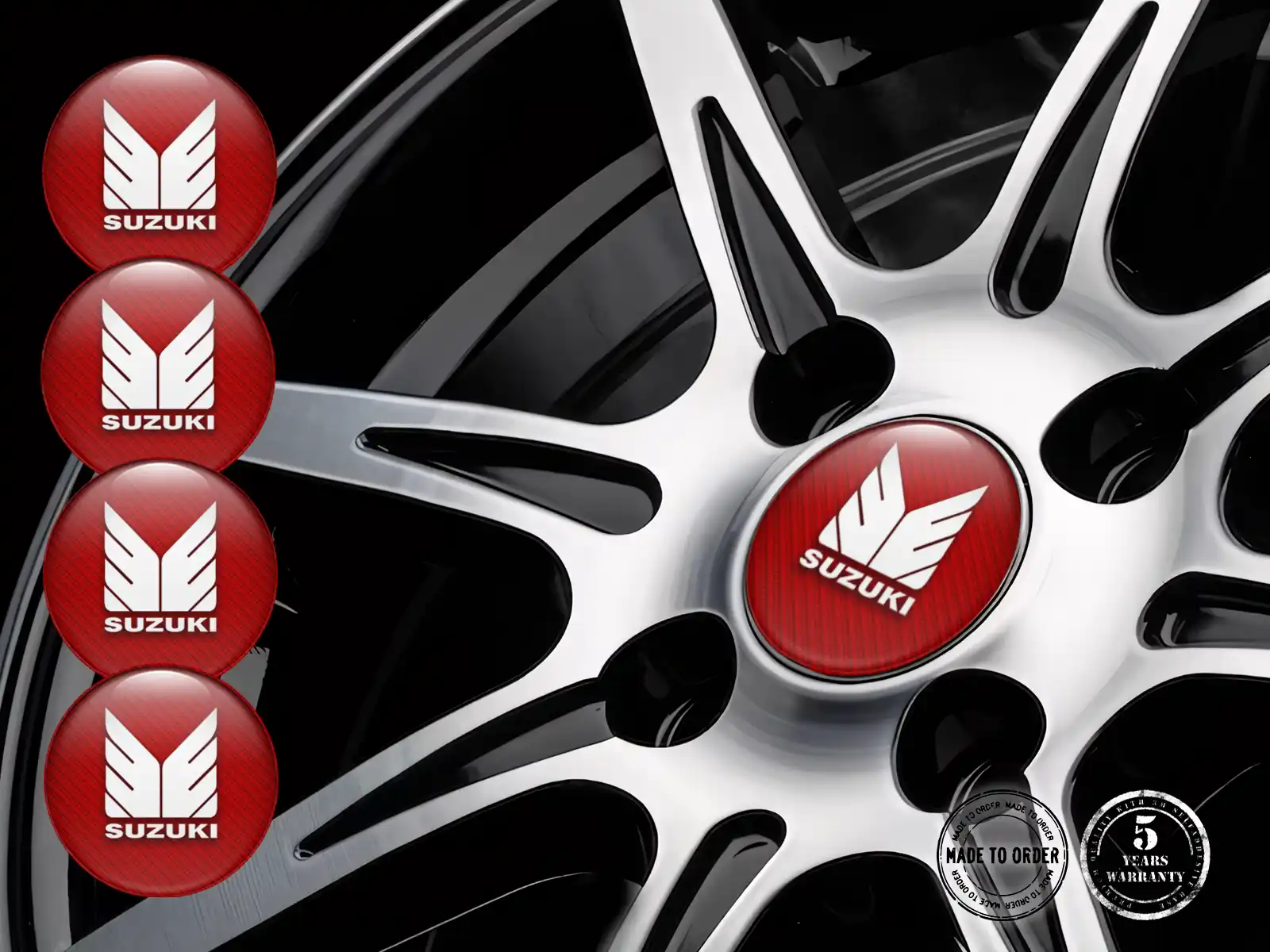 Suzuki Pegatina Silicona Estilo Emblemas Rueda Personalizados
